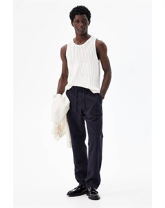 Брюки из льняной ткани классического кроя, синий H&m