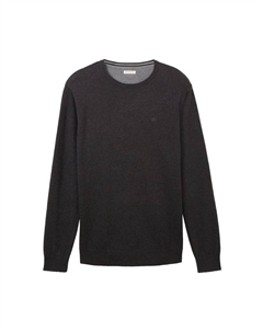 Пуловер, цвет schwarz meliert Tom tailor