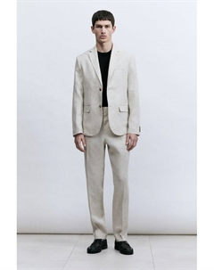 Узкие льняные брюки, бежевый H&m