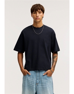 Базовая футболка, темно-синий Pull & bear