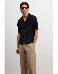 Рубашка из джерси с короткими рукавами, прямого кроя., синий H&m