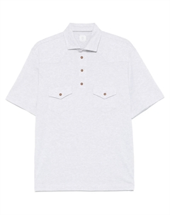 Меланжевая рубашка поло, серый Eleventy