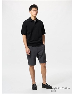 Шорты из льняной смеси, серый Uniqlo