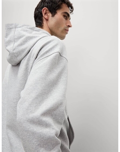 Толстовка свободного кроя с капюшоном из хлопка, средний серый Marks & spencer