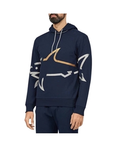 Синяя толстовка обычного кроя из смесового хлопка, синий Paul & shark