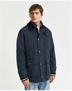 Мужская прямая куртка на молнии больших размеров, тёмно-синий Gant