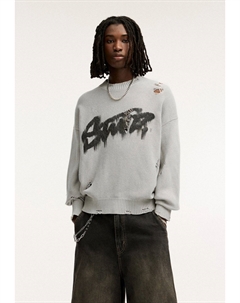 Джемпер STWD GRAFFITI, серый Pull & bear