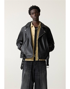 Куртка из искусственной кожи, черный Pull & bear