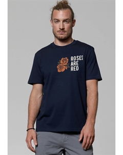 Футболка с принтом ROSES, темно-синий Watapparel