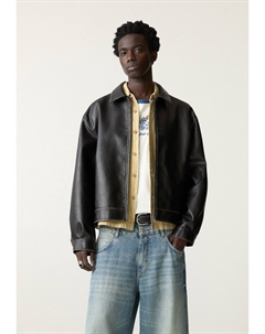 Куртка из искусственной кожи, черный Pull & bear