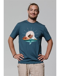 Футболка с принтом SUNRISE LAKE, бирюзовый Watapparel