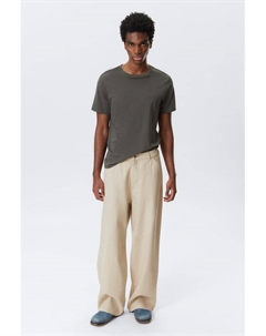 Astro - свободные, широкие брюки из льняной смеси, экрю Weekday