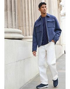 Летняя куртка RICH ZIP THROUGH REGULAR FIT, синий Next