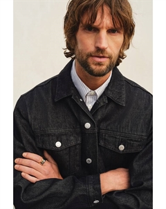 Джинсовая куртка классического кроя, черный H&m