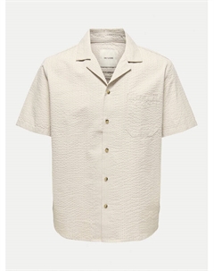 Свободная рубашка Eye Resort 22030342, бежевый Only & sons