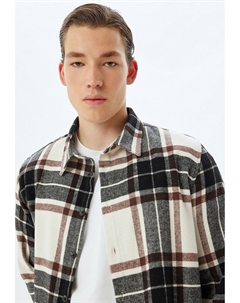 Рубашка PLAID LONG SLEEVE, бежевый Koton