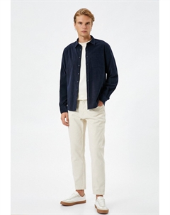 Рубашка CLASSIC NECK POCKET DETAIL, темно-синий Koton