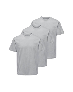 Базовая футболка 3 PACK, серый Only & sons