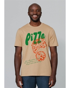 Футболка с принтом PIZZA, бежевый Watapparel