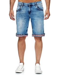 Джинсовые шорты Stanley с эффектной клеткой, синий Rusty neal