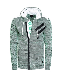 Кардиган стильной крупной вязки, неоново-зеленый Rusty neal