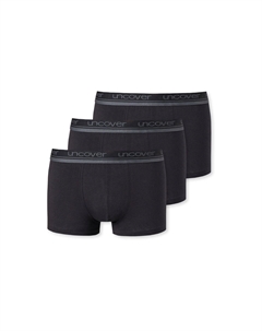 Комплект мужских шорт из 3 шт - серия "Uncover", трусы, S-3XL, черный Schiesser