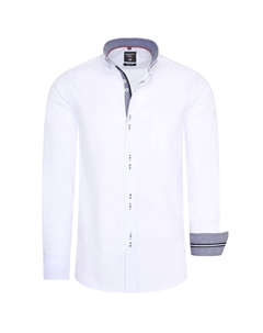 Рубашка с длинными рукавами и необычными двойными пуговицами, белый Rusty neal