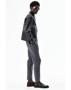 Брюки до щиколотки облегающего кроя, серый H&m