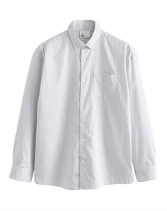 Повседневная рубашка Regular fit Button Up Shirt, серый Next