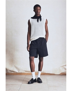 Майка-Топ ажурной вязки, стандартного кроя, бежевый H&m