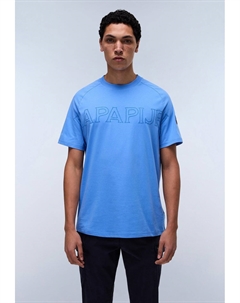 Футболка с принтом AMBRA SS, темно-синий Napapijri