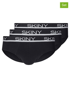 Трусы 3er-Set: Slips, черный Skiny