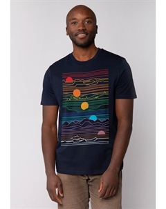 Футболка с принтом, темно-синий Watapparel