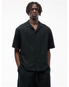 Повседневная рубашка Comfort fit Button Up Shirt, черный Pull & bear