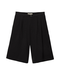 Шорты чинос Wide leg Pleat-Front Pants, черный Pull & bear