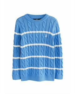 Свитер REGULAR FIT CABLE CREW NECK, синий Next
