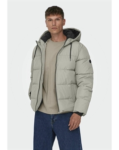 Зимняя куртка MELVIN QUILTED HOOD , светло-серый Only & sons