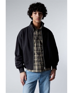 Хлопковая спортивная куртка с застежкой-молнией, синий Weekday