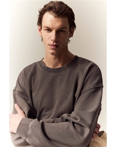 Выцветшая толстовка свободного покроя., серый H&m