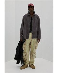 Рубашка фланелевая свободного кроя, серый H&m