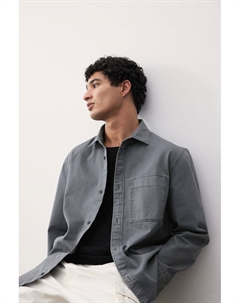 Верхняя рубашка из твила, прямого кроя., серый H&m