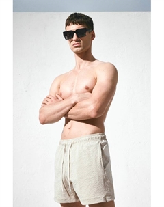 Шорты для плавания из сирсакера, бежевый H&m