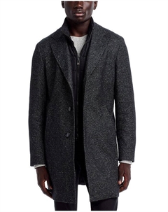 Пальто Hyde Slim Fit 2 в 1, черный Boss