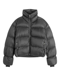 Укороченная куртка-пуховик из нейлона Turtle, черный Rick owens