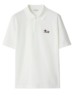 Рубашка-поло из хлопка с нашивкой-логотипом, серый Burberry