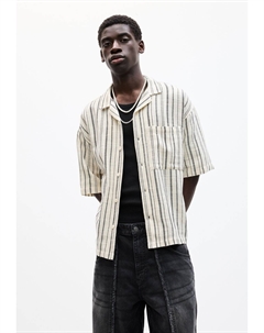 Рубашка RUSTIC STRIPED, белый Pull & bear