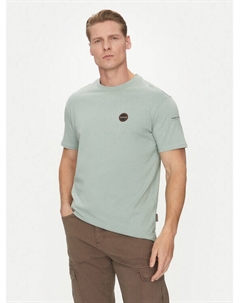 Футболка обычного кроя S-Badge NP0A4I3N, зеленый Napapijri