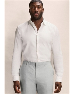 Элегантная рубашка MUSCLE FIT TEXTURED, белый Next