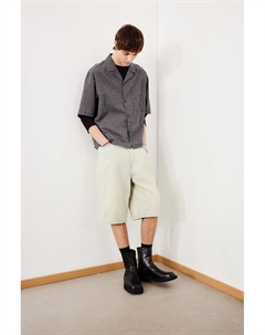 Повседневная рубашка из сирсакера свободного кроя, серый H&m