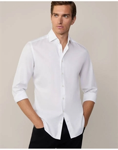 Мужская рубашка строгого кроя с защитой от пятен, белый Hackett